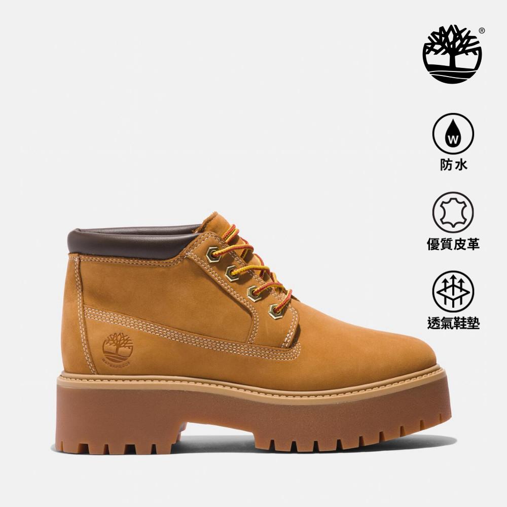 Timberland 女款小麥色Stone Street防水厚底中筒靴|A5RF9231