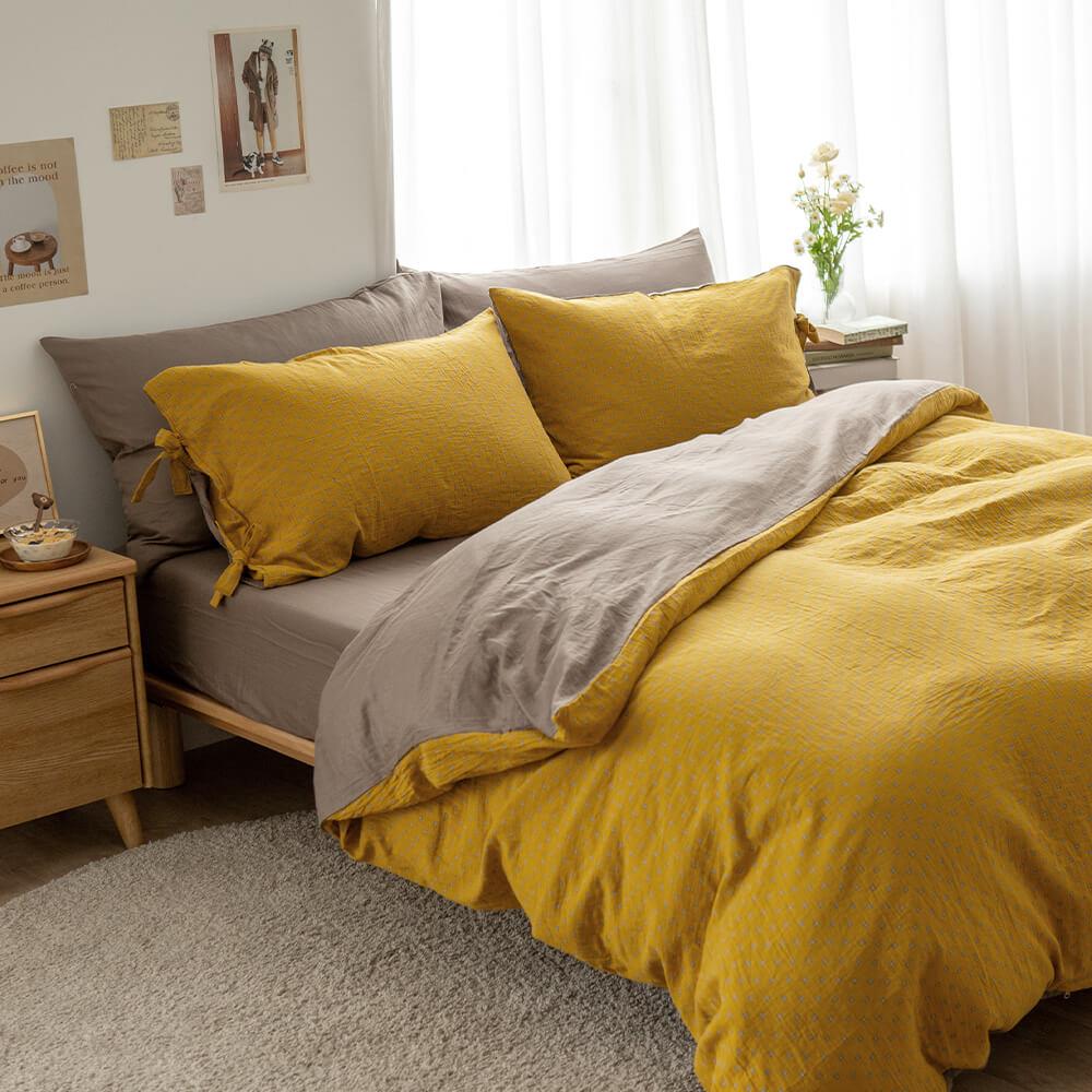 床包+枕套-加大 / 色織雙層紗 / 和煦
