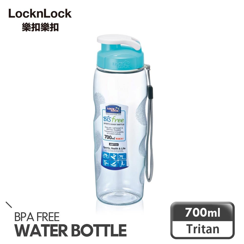 樂扣樂扣 優質水壺700ML-附掛帶/藍色上蓋