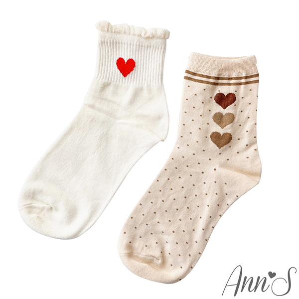 Ann’S 春夏薄款可愛愛心系列短襪-2色