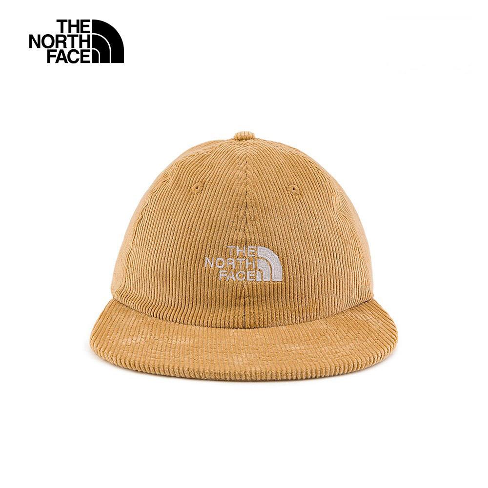 The North Face北面男女款卡其色燈芯絨品牌LOGO運動帽｜7WJQI0J