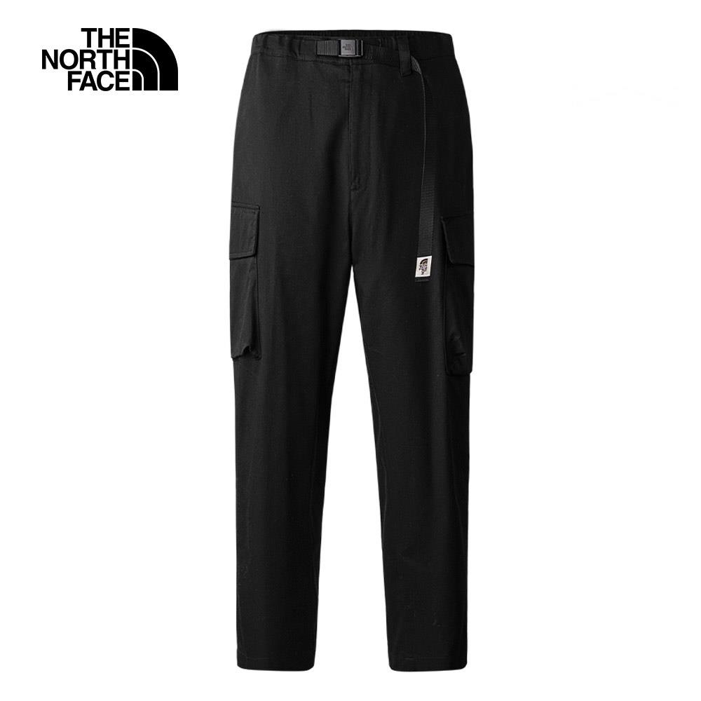 The North Face北面男款UPF黑色吸濕排汗防曬大口袋休閒褲｜81SLJK3