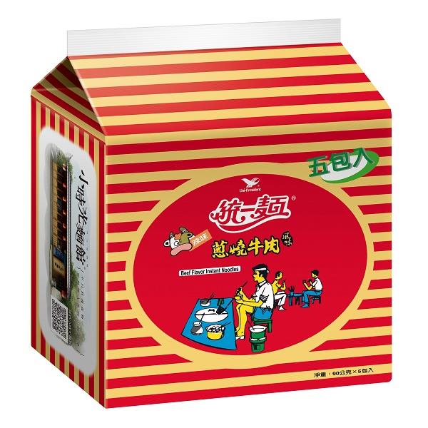 統一麵蔥燒牛肉風味(五合一)袋*6入組