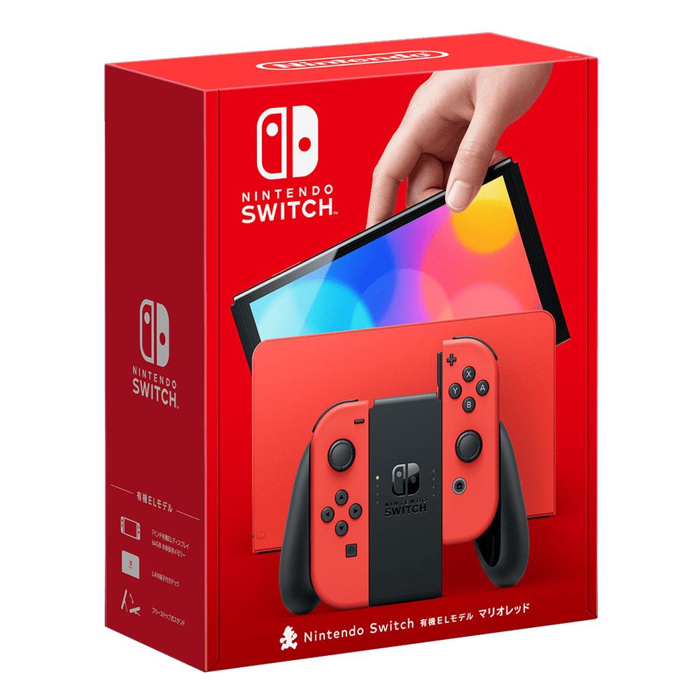 【NS】Nintendo Switch OLED 主機 瑪利歐亮麗紅 (電力加強版台灣公司貨)-預計2023-10-06發售