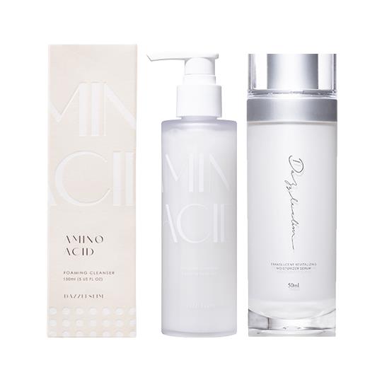【Dazzleslim黛若詩琳】水曜胺基酸潔面|洗面乳150ml+透活膚追水肌精(30ML/瓶)