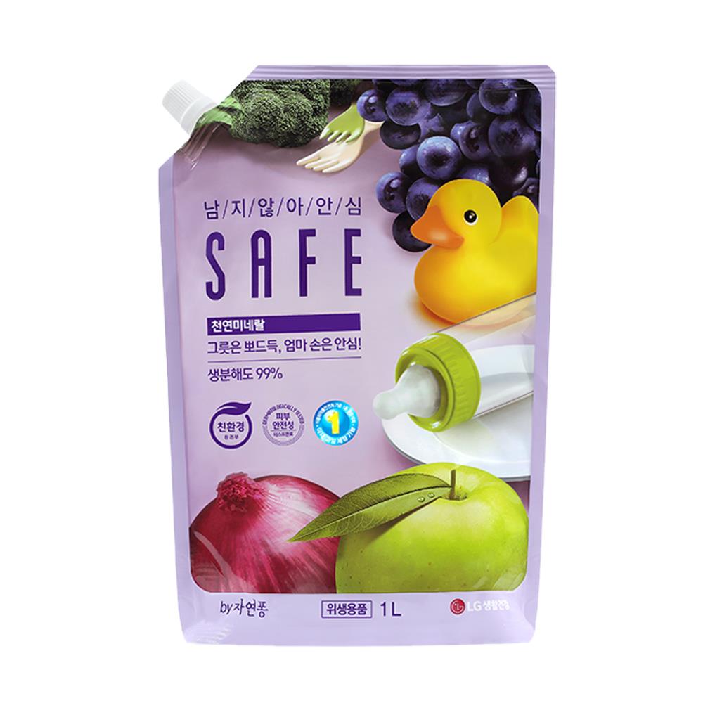 SAFE 蔬果食器洗潔液補充包1L(2入)(礦物鹽除垢)