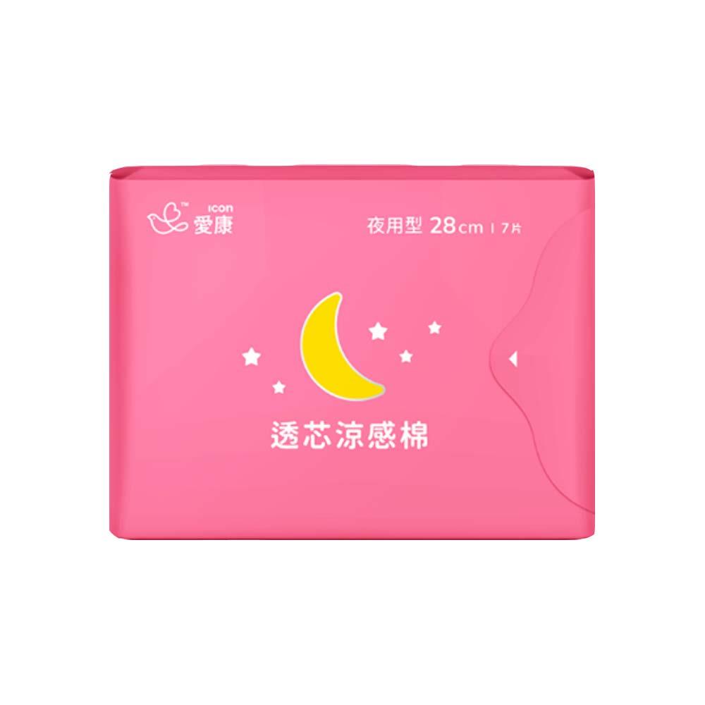 愛康抗菌衛生棉夜用型28cm7片