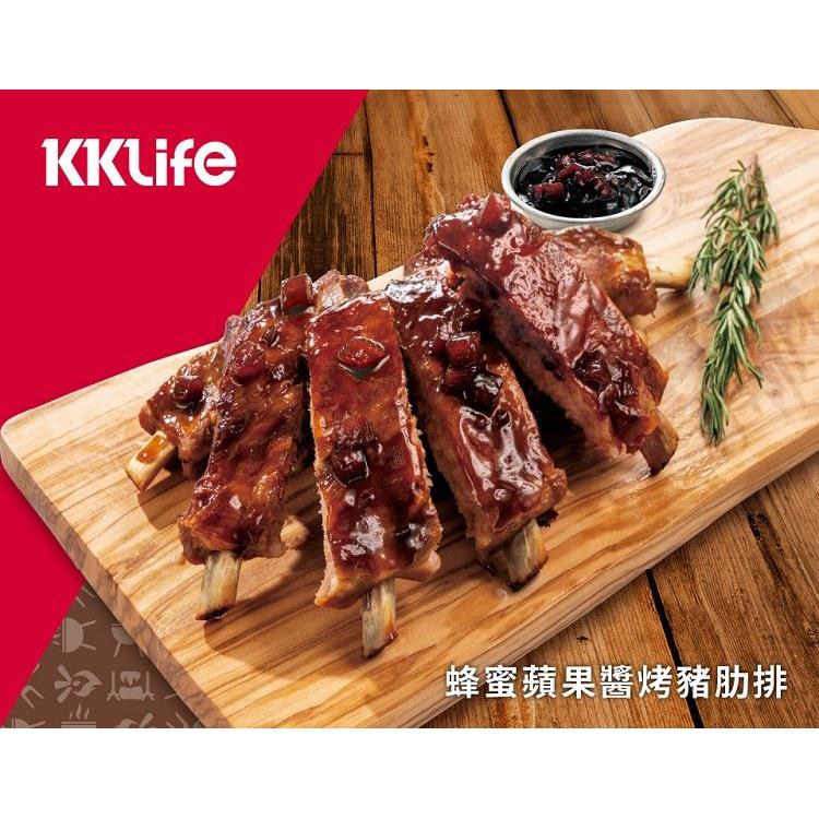 【冷凍店取-KKLife】蜂蜜蘋果醬烤豬肋排(肋排435g、醬包80g(固形物16g)/盒)