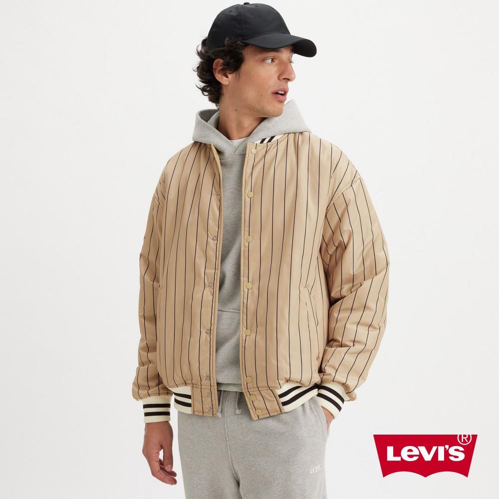 Levis Gold Tab金標系列 男款 寬鬆版棒球外套 / 雙面穿 / 米色 熱賣單品