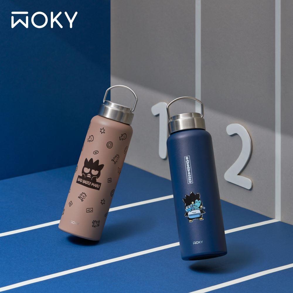 【WOKY X 三麗鷗】提手輕芯鈦瓷易潔層保溫瓶(800ml)