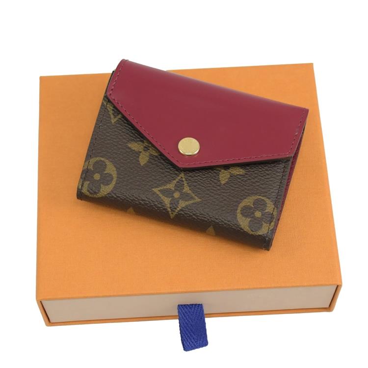 Shop Louis Vuitton Monogram Canvas Plain Leather Folding Wallet Logo (ZOE  WALLET, M80725) by Mikrie