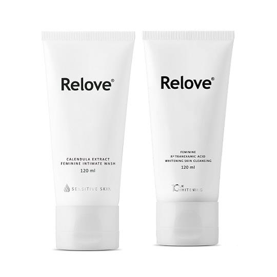 【Relove】金盞花萃取弱酸私密潔淨凝露120ML+私密肌R²深層傳明酸淨白潔淨精華凝露 120ML
