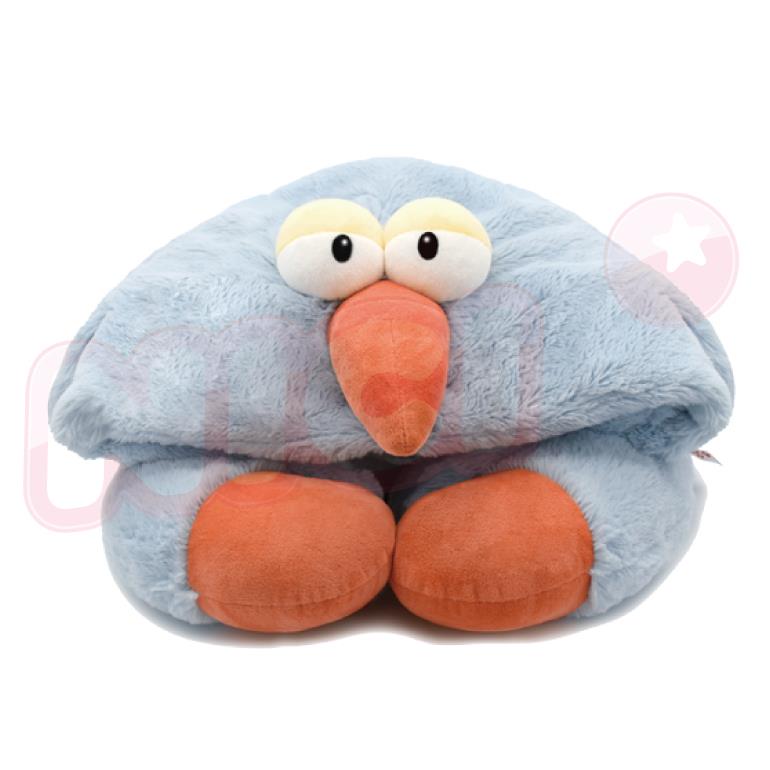 [91358]NICI 拉拉鳥造型連帽頸枕
