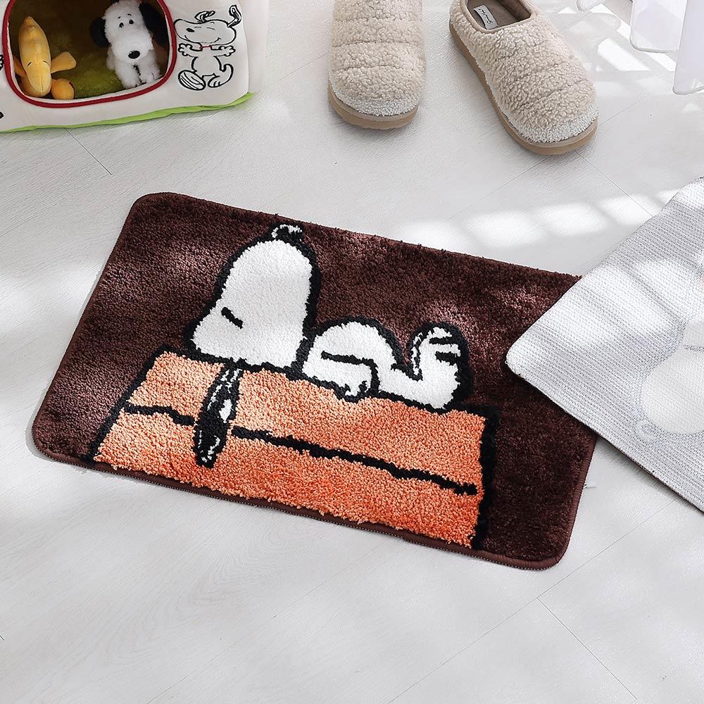 【PEANUTS™史努比聯名款】 簇絨吸水柔軟地墊 / 慵懶午睡 / HOYACASA
