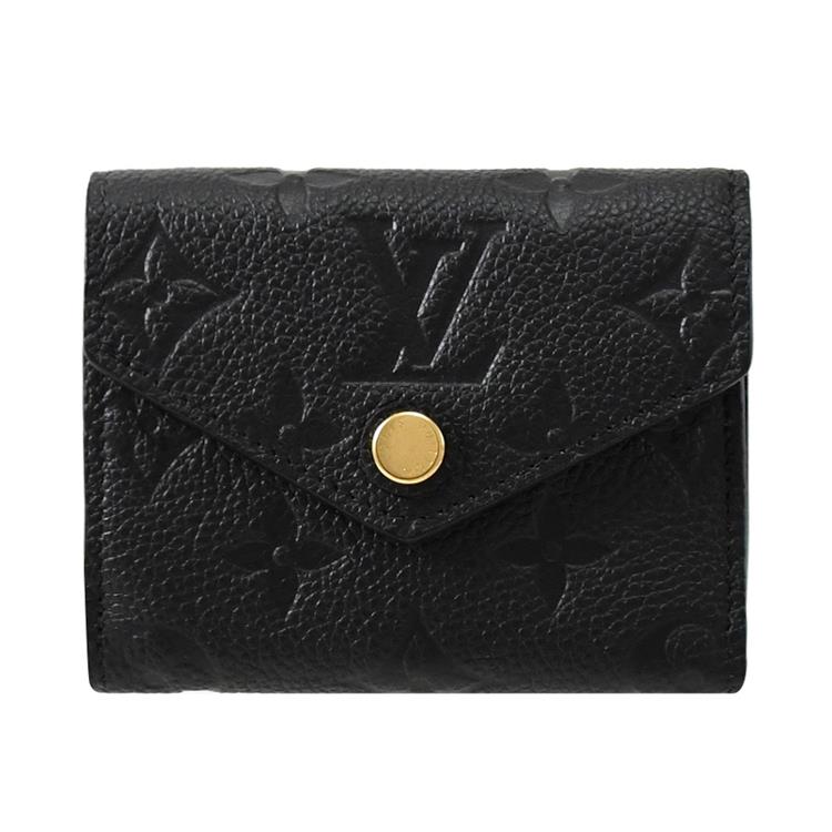 Auth LOUIS VUITTON Zoe Wallet M62935 Black Monogram Empreinte Leather