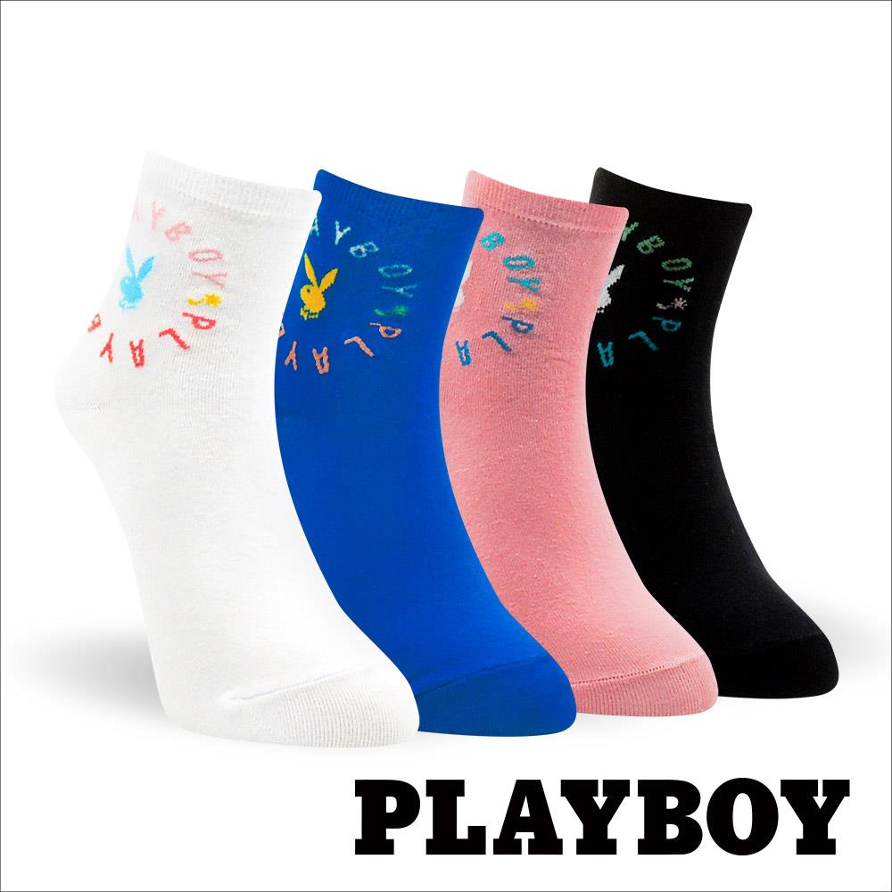【襪款任選3雙$299 、7雙$588】PLAYBOY夏日繽紛女休閒襪(BY2723)