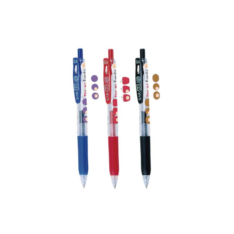 斑馬ZEBRA x 弗魯特家族 鋼珠筆 0.4mm(JJ15-TKF)-藍/紅/黑