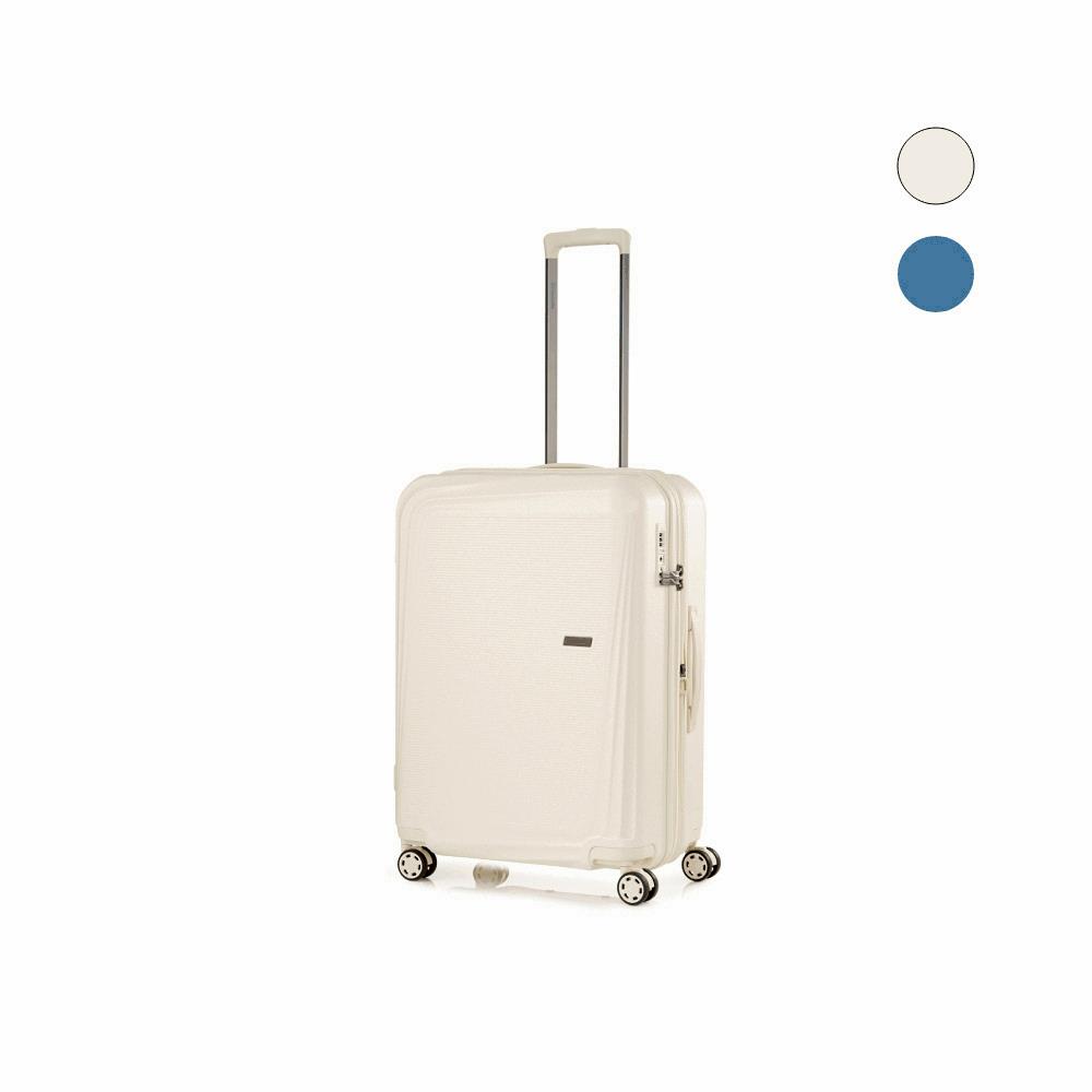 行李箱推薦 可擴充旅行箱 24吋行李箱 內裡抗菌 耐用靜音輪-0111-08524-藍白兩色-新品上市-Crocodile 鱷魚皮件
