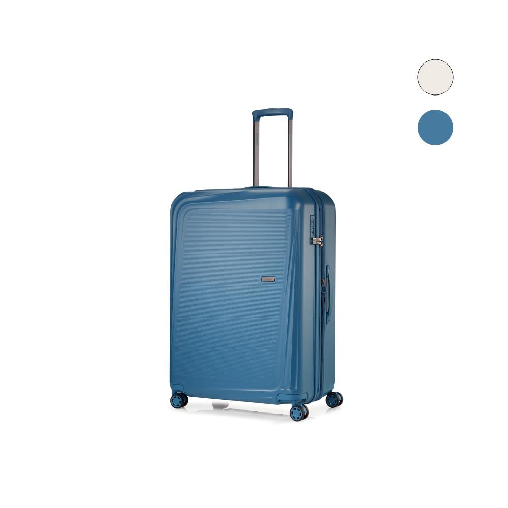 出國行李箱 可擴充旅行箱 28吋行李箱推薦 內裡抗菌 耐用靜音輪-0111-08528-藍白兩色-新品上市-Crocodile 鱷魚皮件