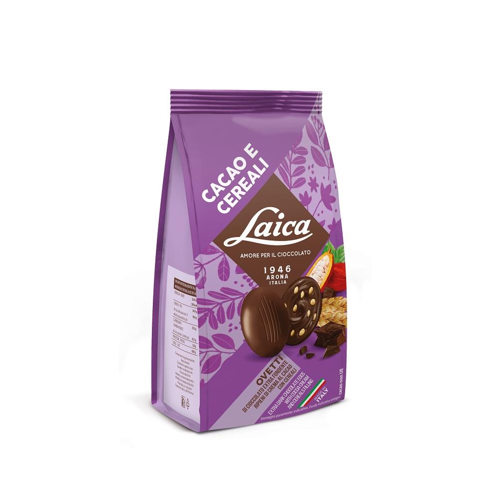 【義大利Laica】巧)可可穀物醬夾心巧克力蛋(120g)