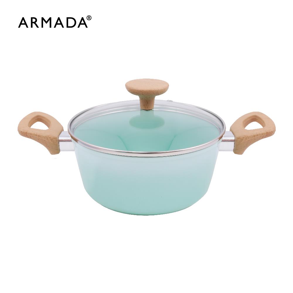 【ARMADA】翠玉冰晶系列雙耳湯鍋 20公分 ( 含蓋 )