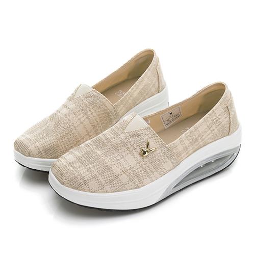 【零碼挖寶 第2雙再享75折】PLAYBOY  冬季戀歌 抗震增高氣墊鞋-杏(Y9651)