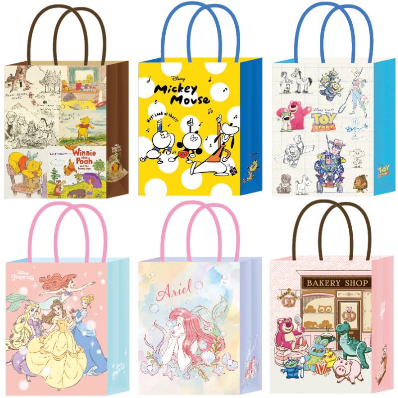 迪士尼Disney 手提紙袋 A5-維尼/米奇/玩具/烘焙玩具/小美人魚/公主系列