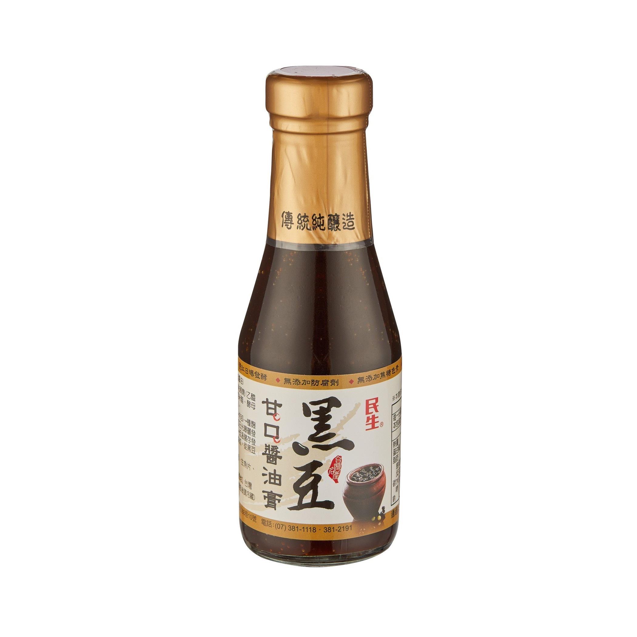 【民生】民生黑豆甘口醬油膏(150g/瓶)