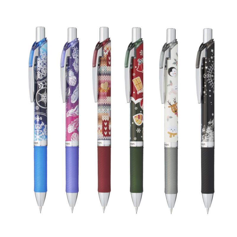 飛龍Pentel 極速自動鉛筆 冬雪物語限定組-6入-雪花/冬夜/飛羽/聖誕/毛線/動物
