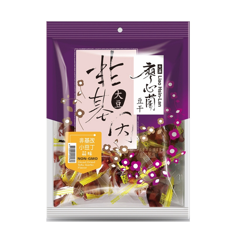 【廖心蘭豆干】非基改小豆丁(蒜味)(220gx1)