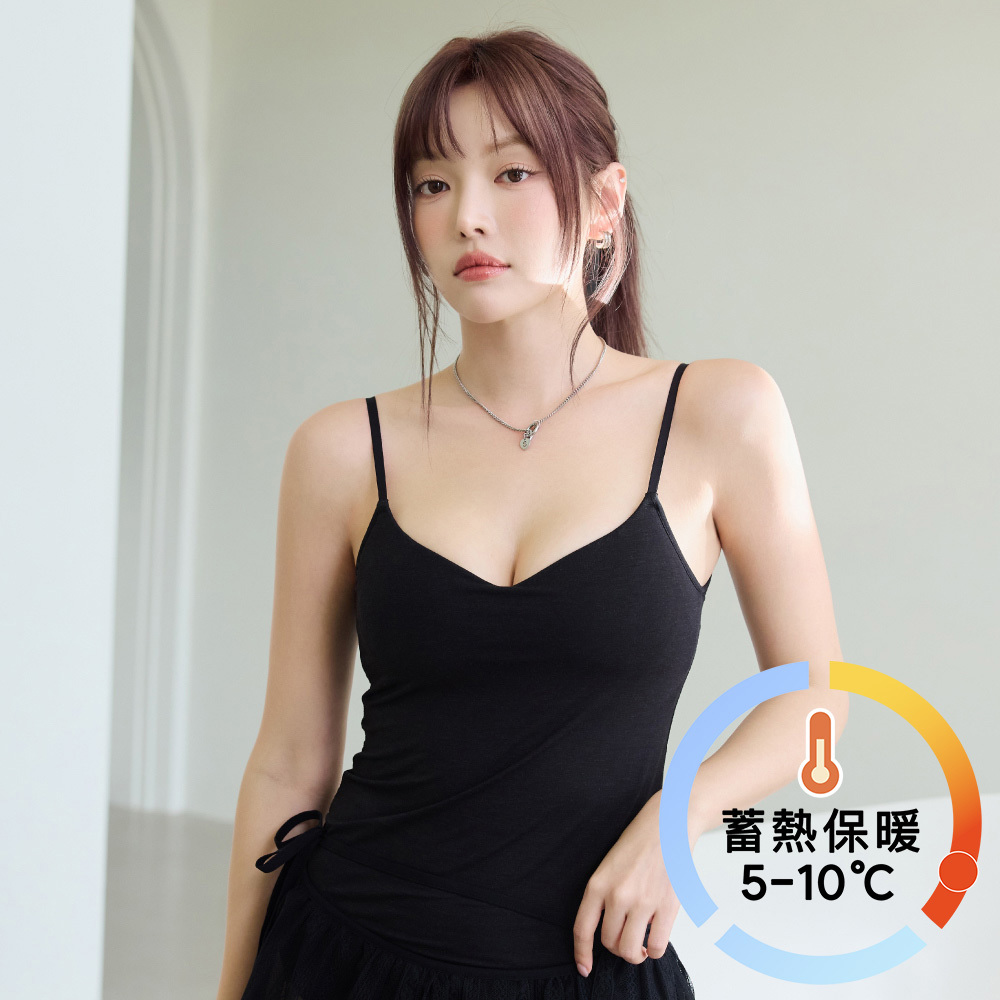 BRA TOP【愛的呼呼】美型發熱BraTop(暖呼呼黑)