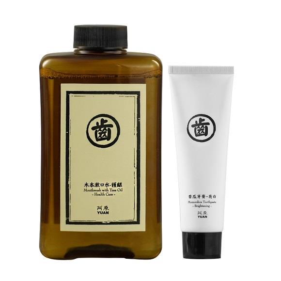 【阿原YUAN】檜木漱口水500ml+苦瓜牙膏75g