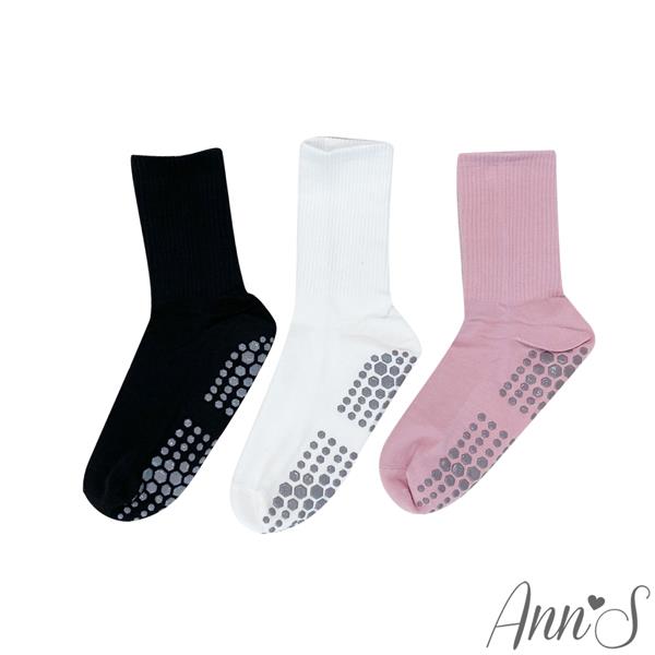 Ann’S 加厚毛圈健身專業級防滑瑜珈襪運動襪皮拉提斯襪-3色