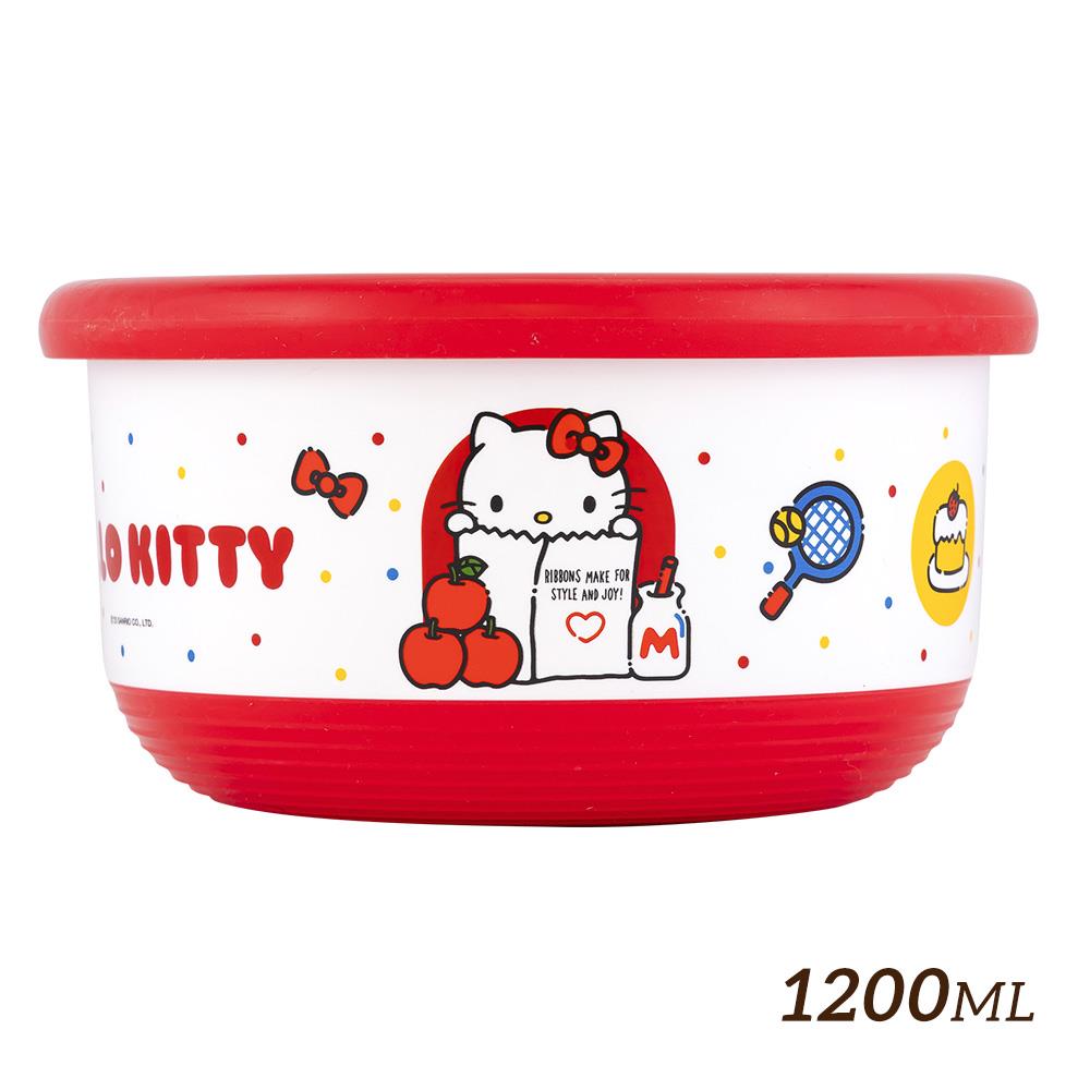 【HOUSUXI】三麗鷗Hello Kitty不鏽鋼雙層隔熱碗1200ml＜售價已折＞