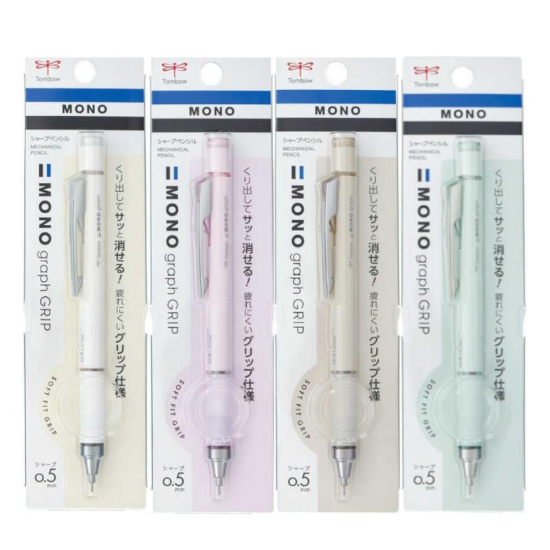 (日本)蜻蜓MONO GRAPH GRAYISH 自動鉛筆(0.5mm)-象牙色/藍色/米灰色/淺紫色