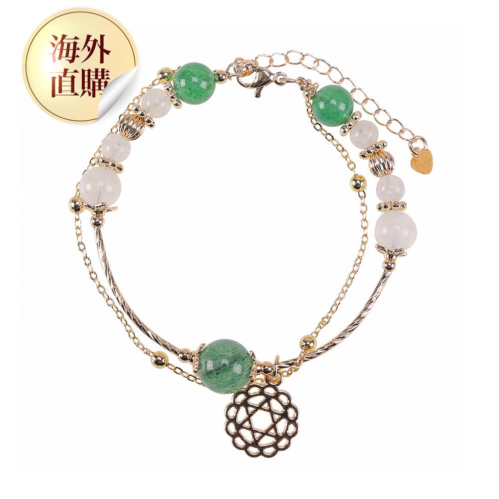 七脈輪-幸福能量綠草莓晶月光手鍊(心輪)（限海外直購）Bracelet