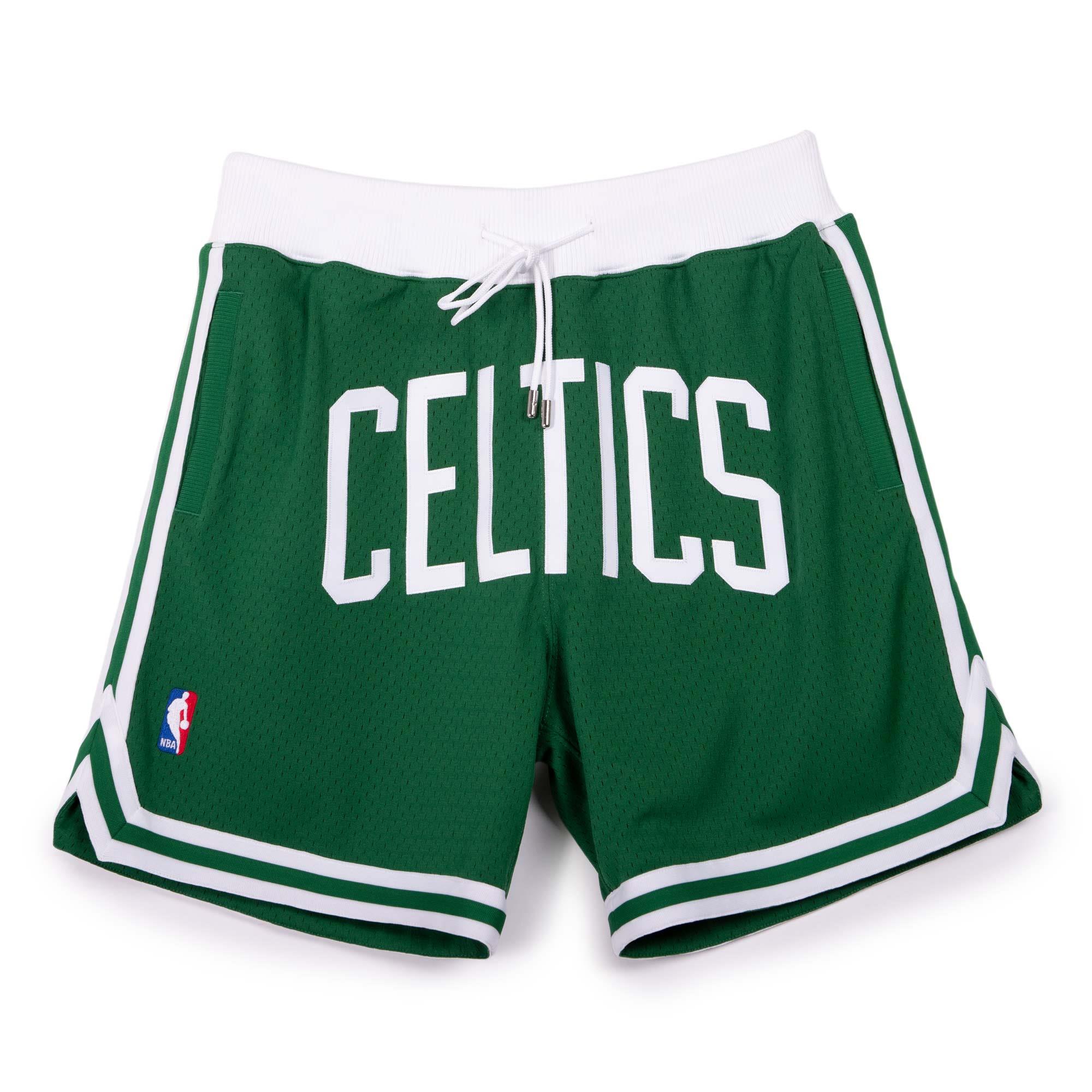 Celtics just don store shorts