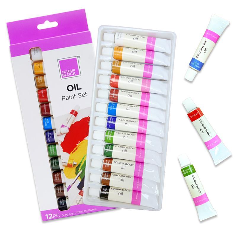 【COLOUR BLOCK】12PCS油畫顏料