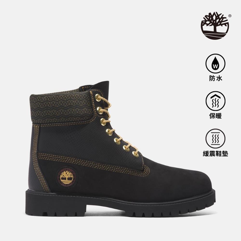 Timberland 男款黑色新年特別款防水六吋靴