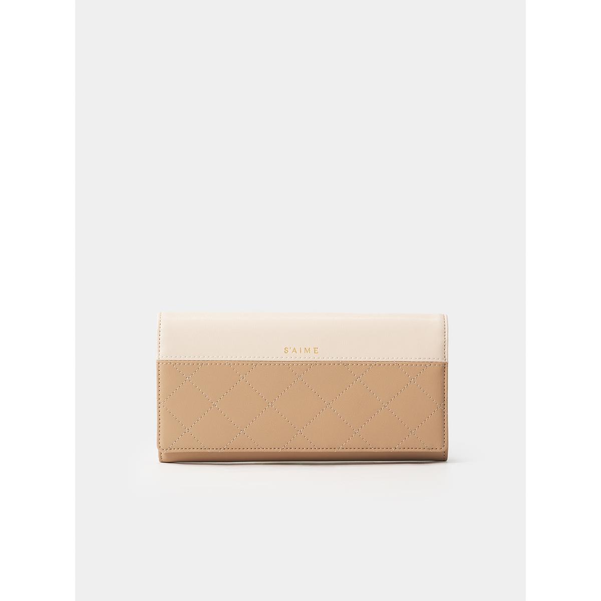 ■S'AIME■真皮撞色滾邊對折中夾 本革コントラスト財布/送料込 S'AIME 真皮撞色滾邊對折中夾｜ S'AIME東京企劃