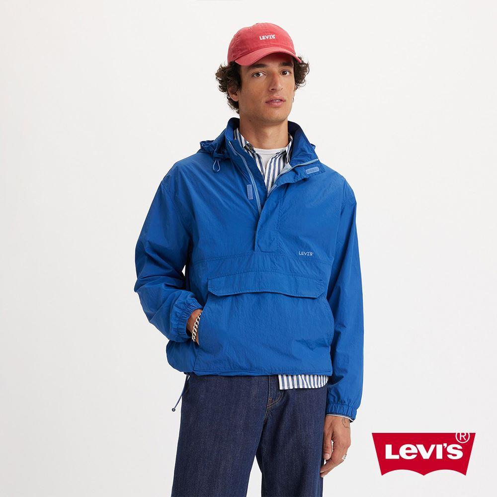 Levis 男款 防潑水連帽風衣罩衫 / 抽繩下擺  熱賣單品