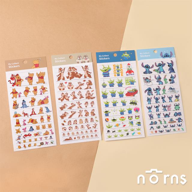 My Collect Stickers迪士尼裝飾貼紙- Norns Original Design Disney透明貼紙小熊維尼 三眼怪 奇奇蒂蒂 史迪奇