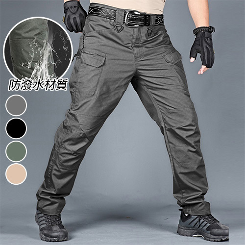 工裝褲 防潑水多口袋戰術褲 工裝褲 多口袋 戰術褲 防潑水 厚磅 彈力 加大尺碼 台灣出貨【NTJ5477】