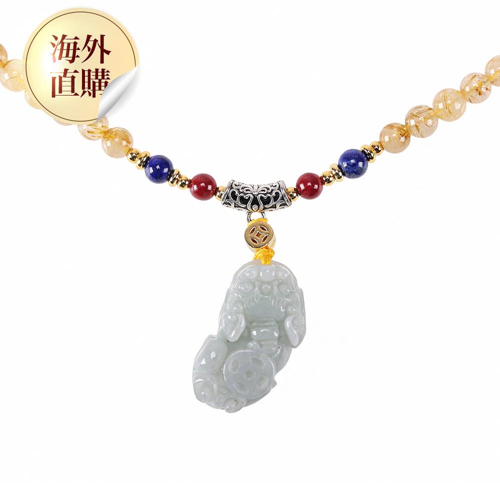 鈦晶貔貅緬甸玉項鍊 （限海外直購）Necklace