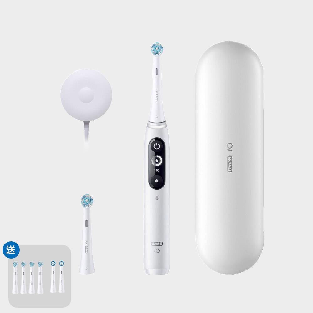 【送iO刷頭x6】Oral-B iO7 微震科技電動牙刷-白
