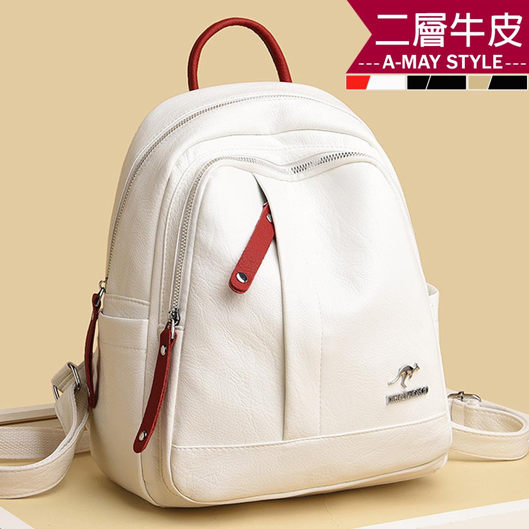 後背包 雙肩包 荔枝紋直拉鍊通勤後背包(3色)【XDC6370-246】＊艾美時尚(現 預)
