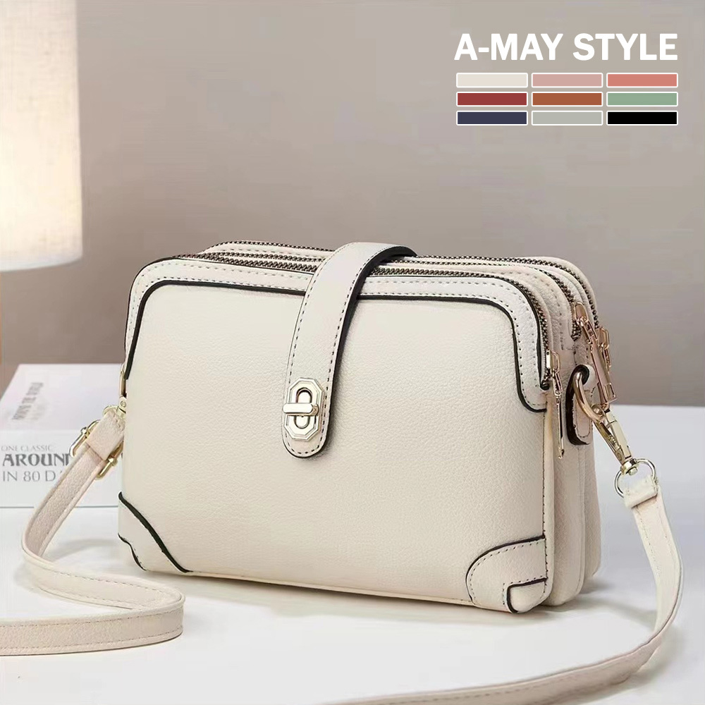 肩背包 方包 極簡時尚三層斜背小方包(9色)【XGL165626】＊艾美時尚(現 預)