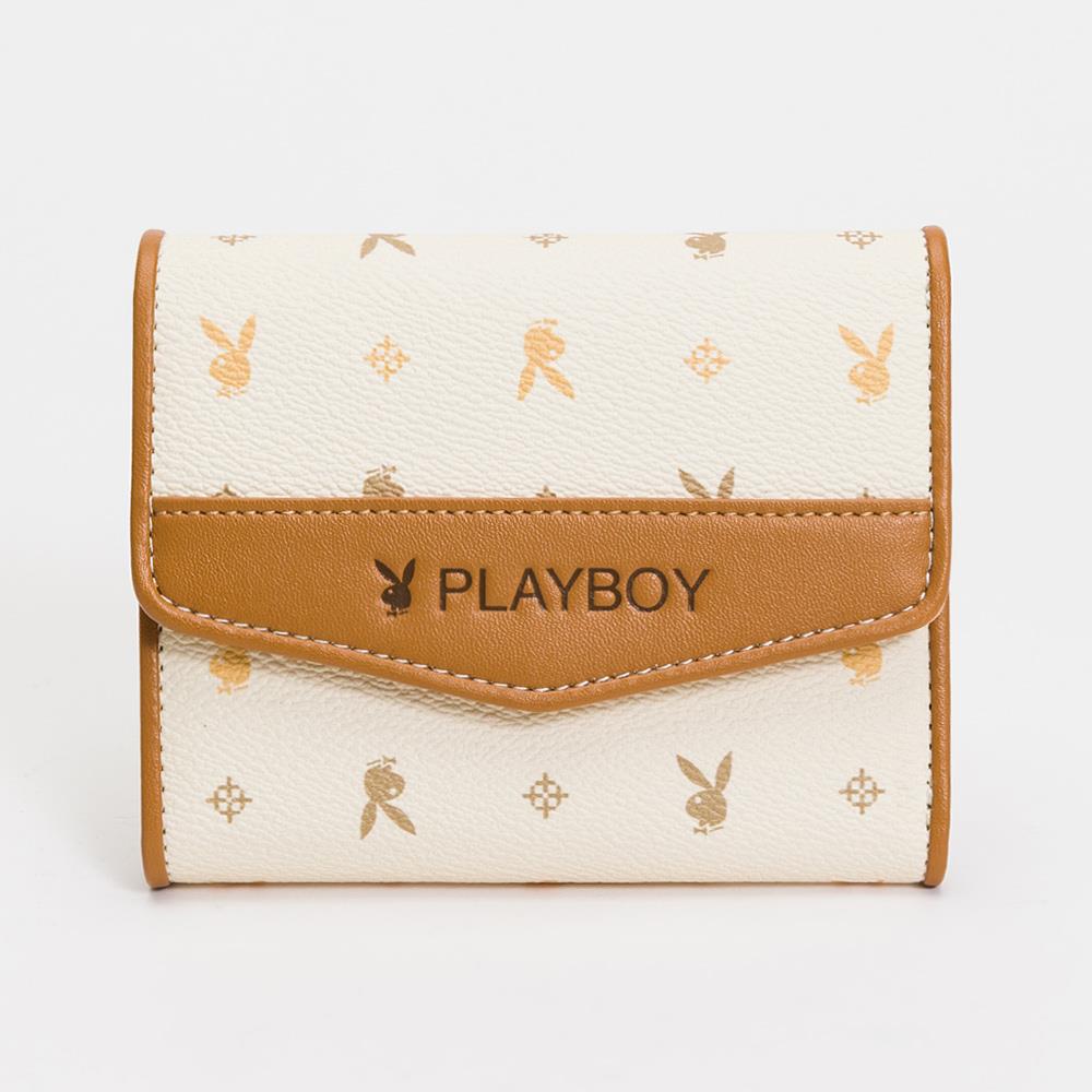 PLAYBOY  短夾 Dynamic系列 - 米色(532-5212-01-2)