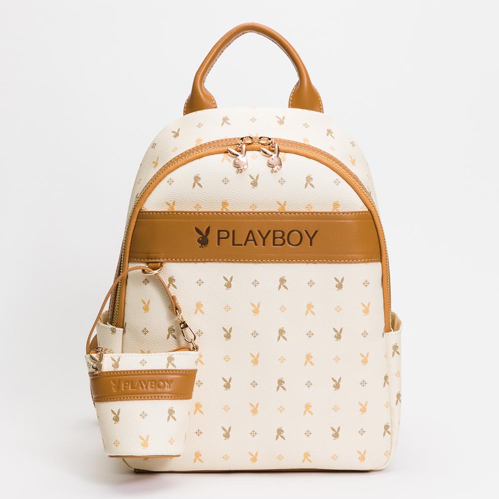 PLAYBOY  後背包 Dynamic系列 - 米色(532-5203-01-8)