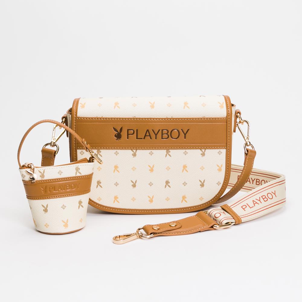 PLAYBOY  馬鞍包 Dynamic系列 - 米色(532-5205-01-7)